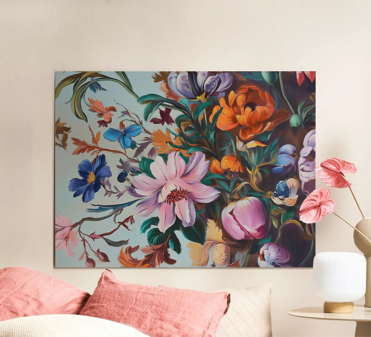 Romantic floral splendour poster by Carinaprint