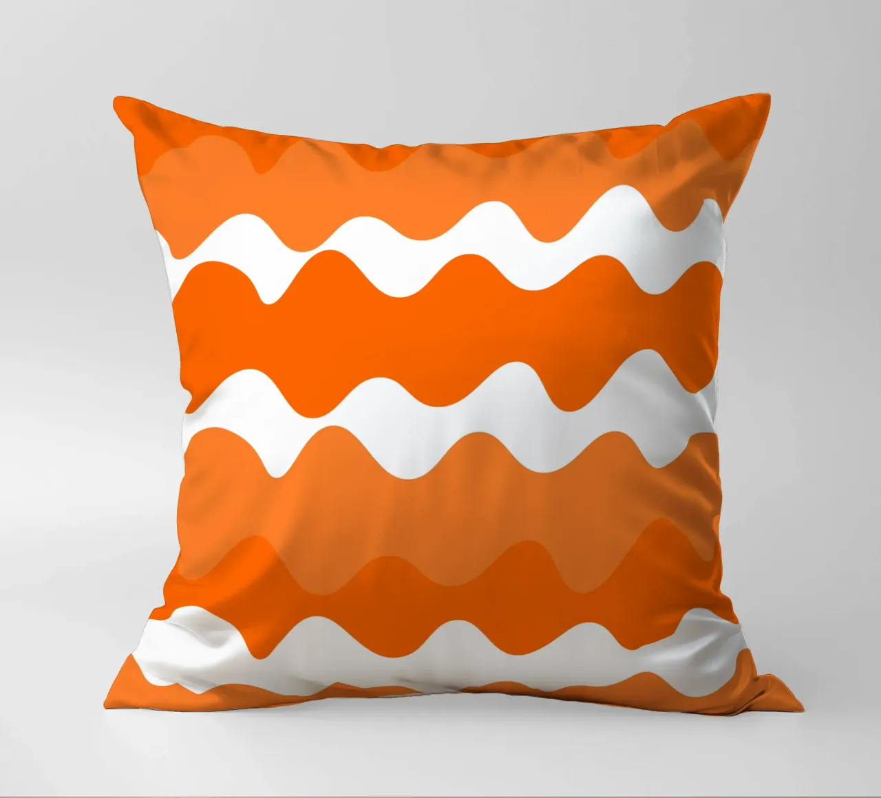 Orange horizontal wavy gradient cuscino da baobabprintstore