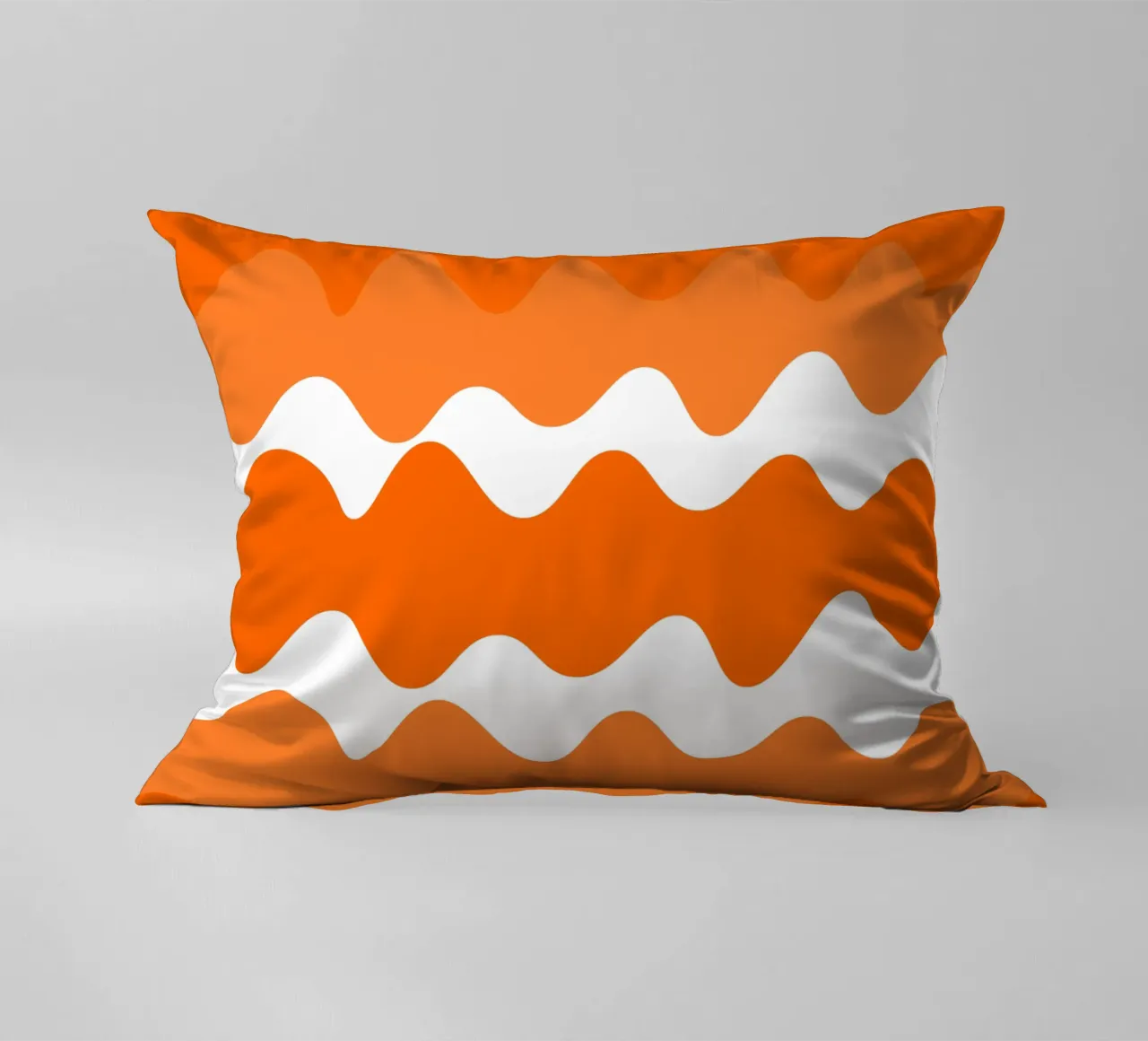 Orange horizontal wavy gradient cuscino da baobabprintstore