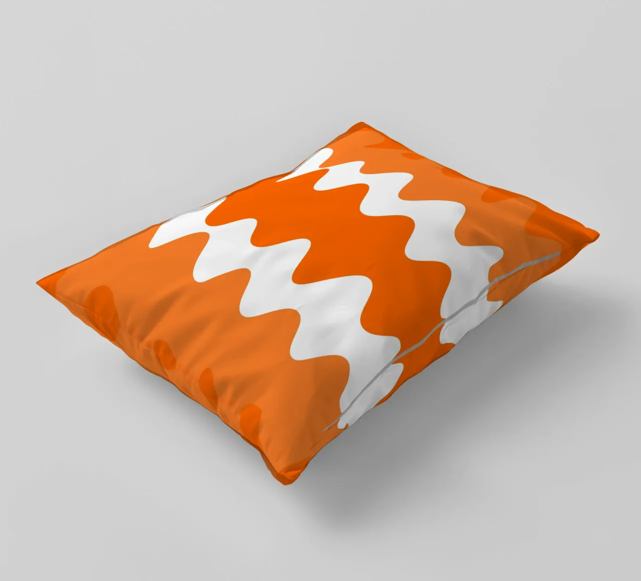 Orange horizontal wavy gradient cuscino da baobabprintstore