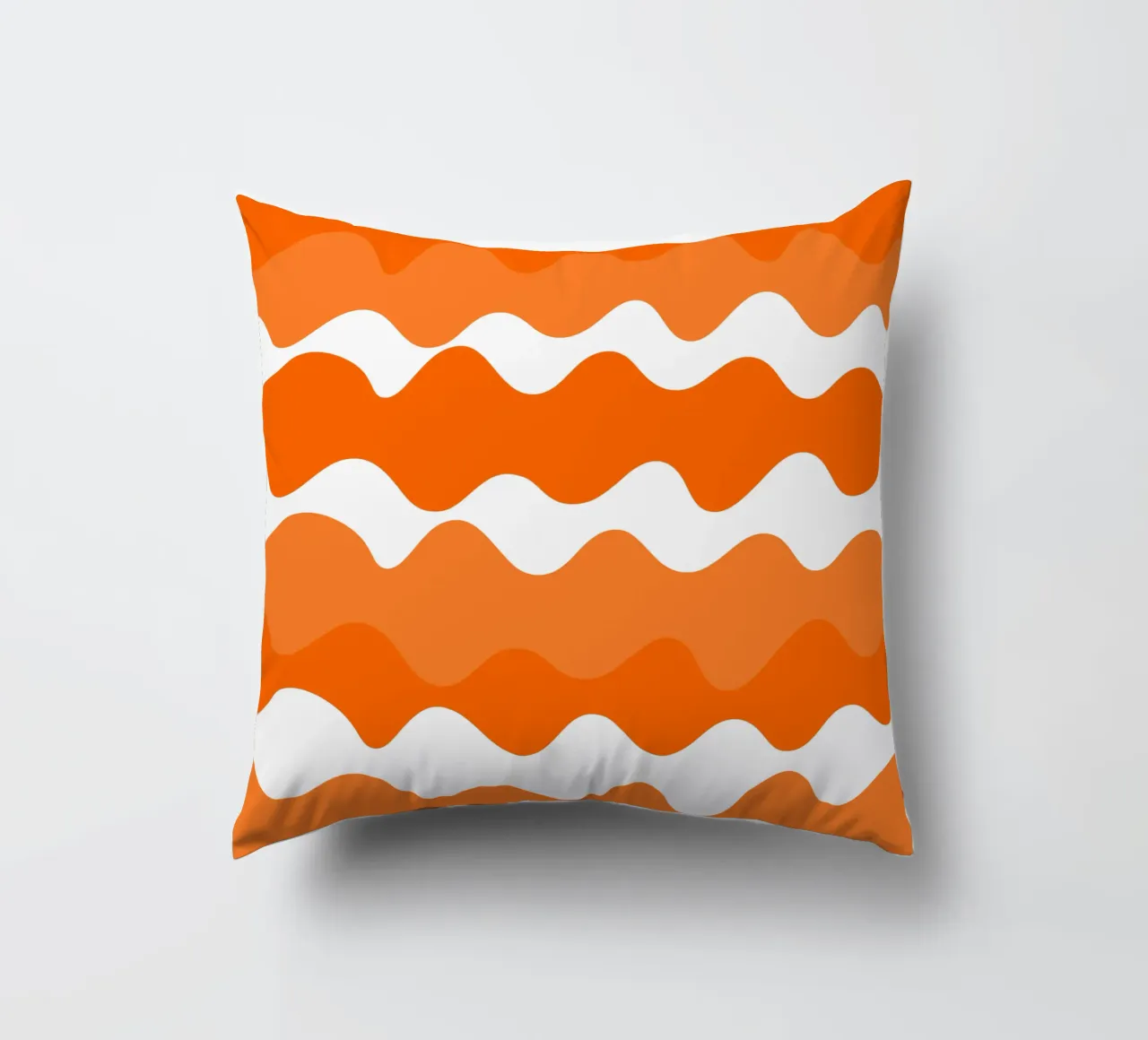 Orange horizontal wavy gradient cuscino da baobabprintstore