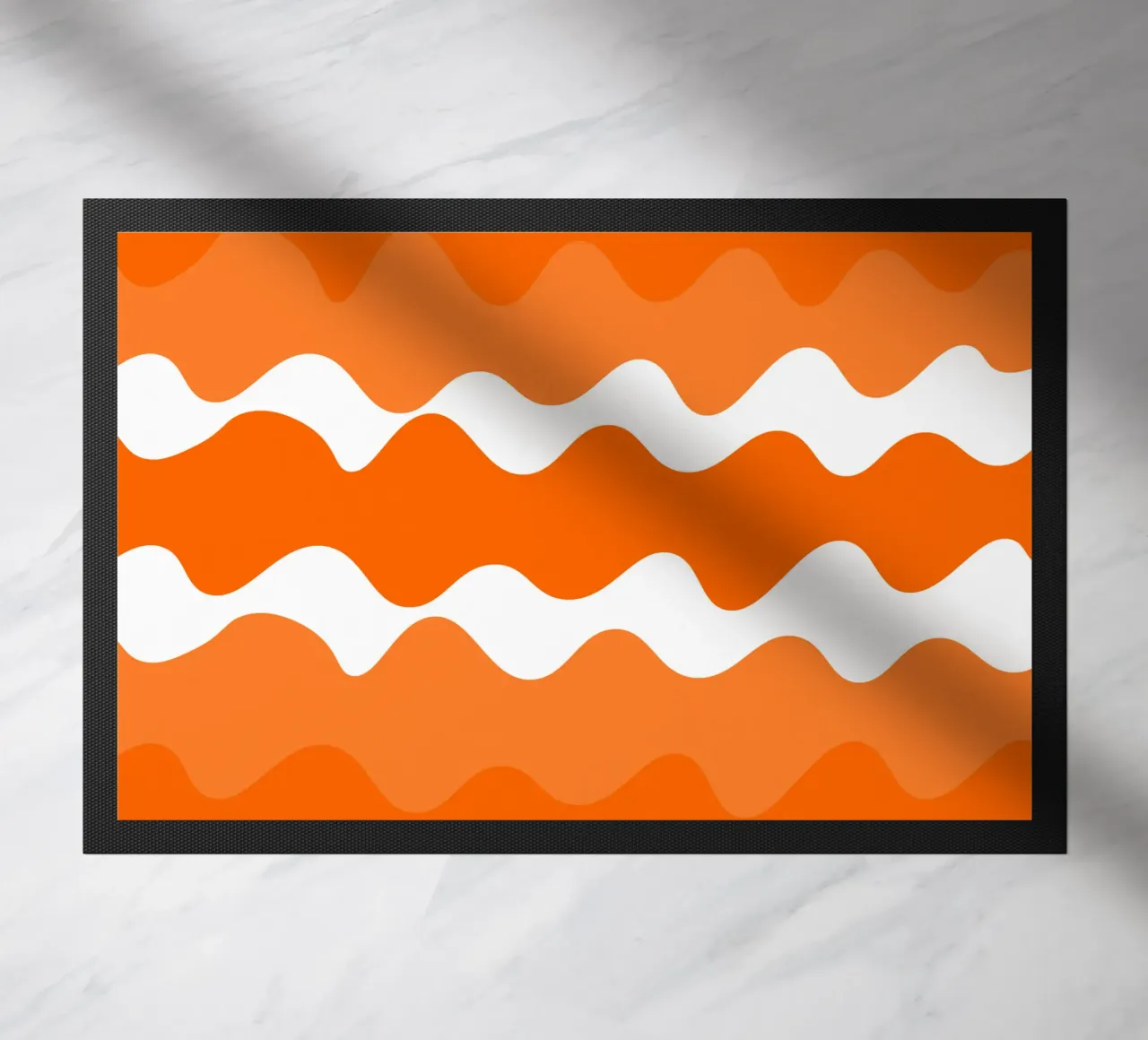 Orange horizontal wavy gradient zerbino da baobabprintstore