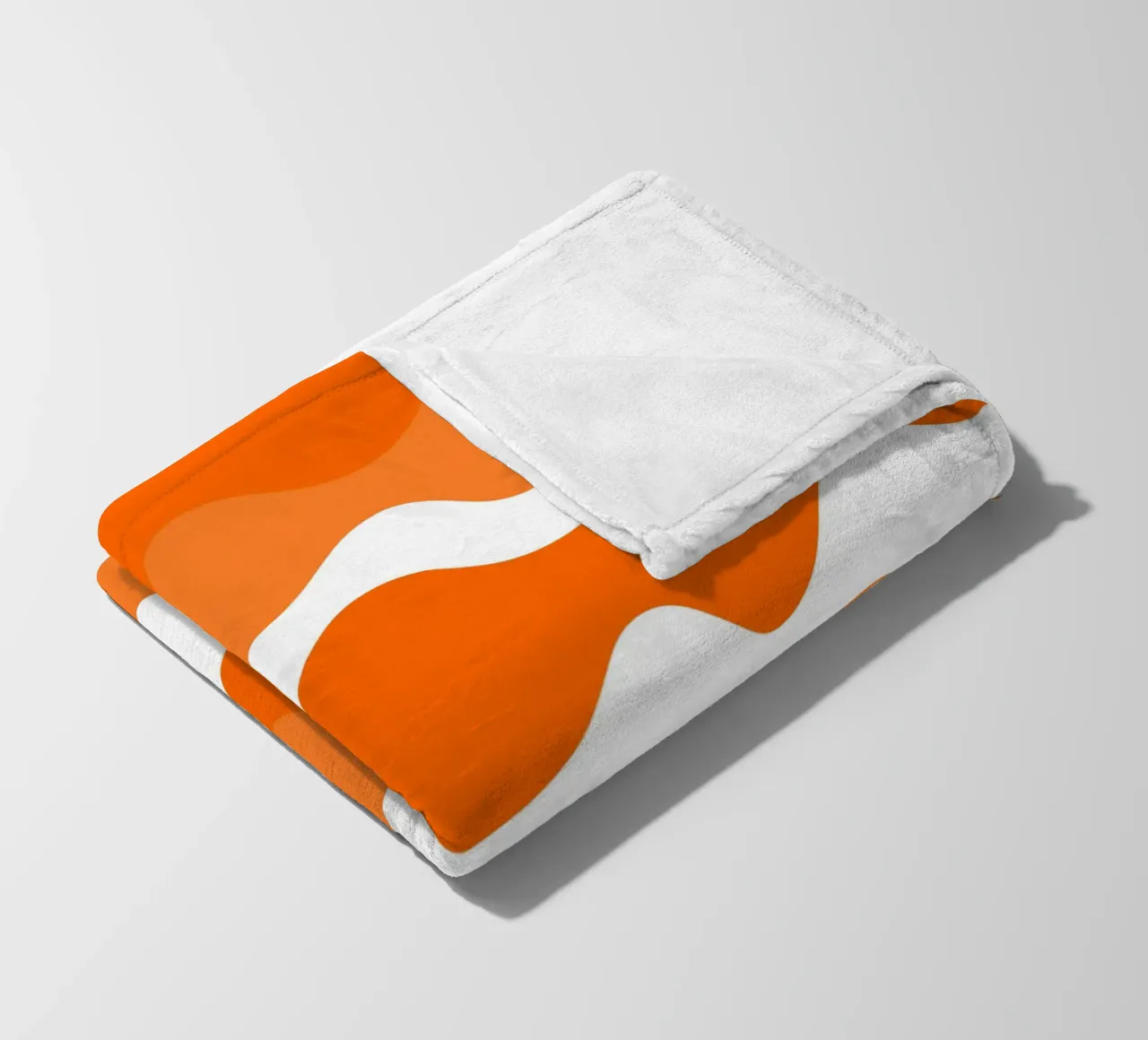 Orange horizontal wavy gradient coperta in pile da baobabprintstore
