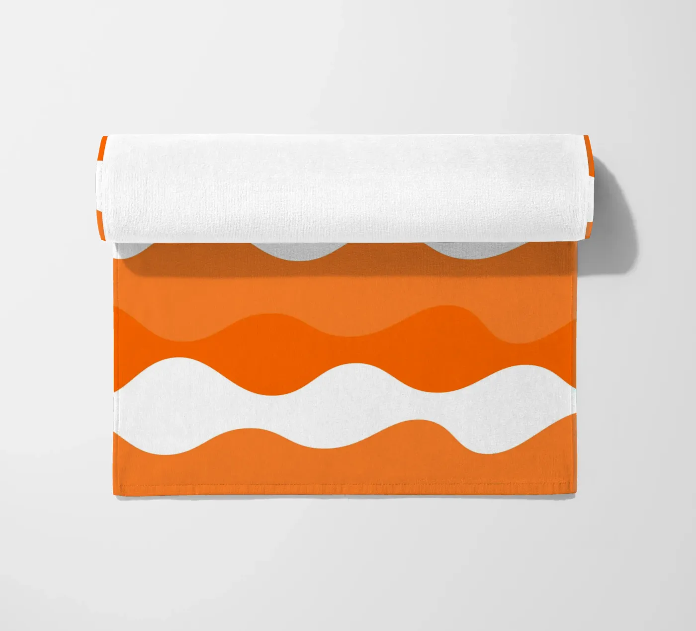 Orange horizontal wavy gradient telo mare da baobabprintstore