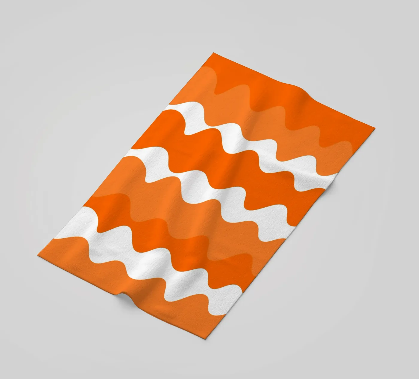 Orange horizontal wavy gradient telo mare da baobabprintstore