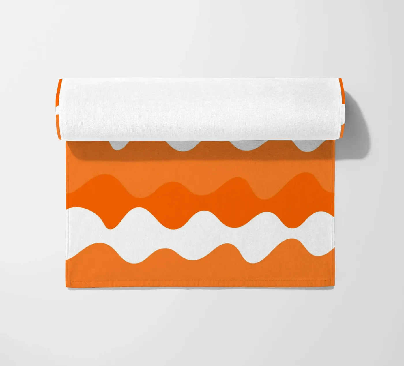 Orange horizontal wavy gradient telo mare da baobabprintstore