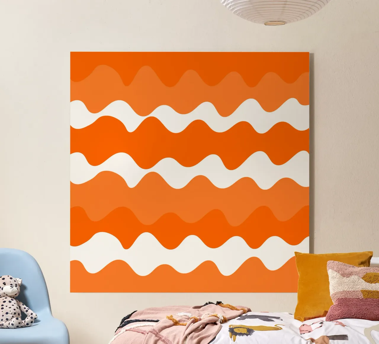 Orange horizontal wavy gradient plexiglass da baobabprintstore