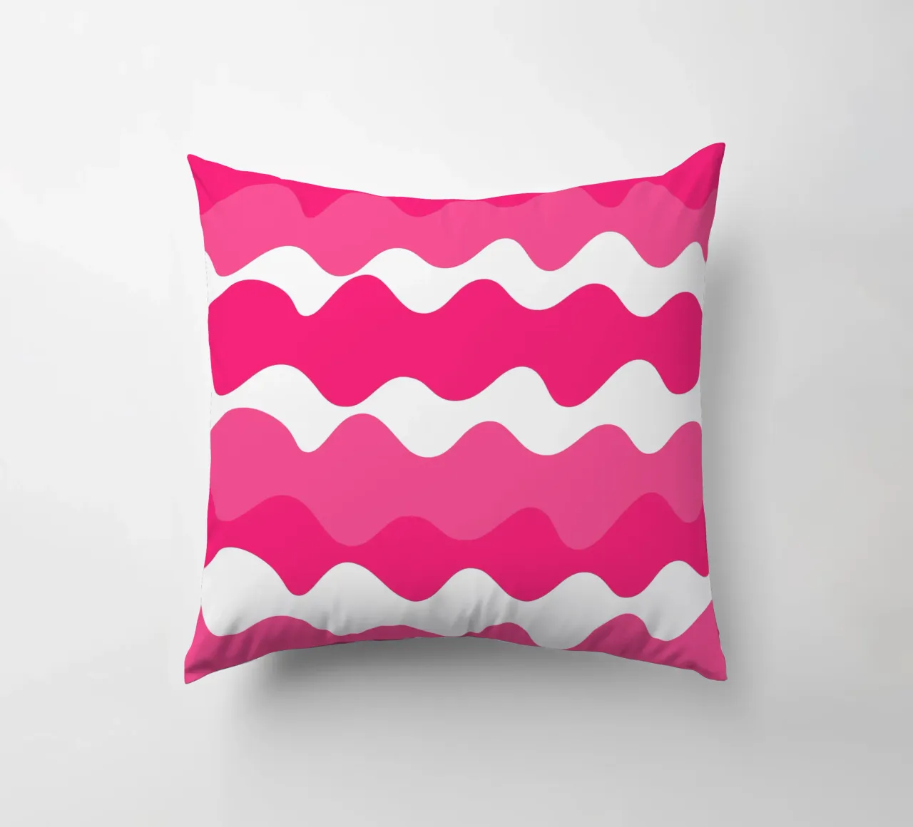 Pink horizontal wavy gradient cuscino da baobabprintstore