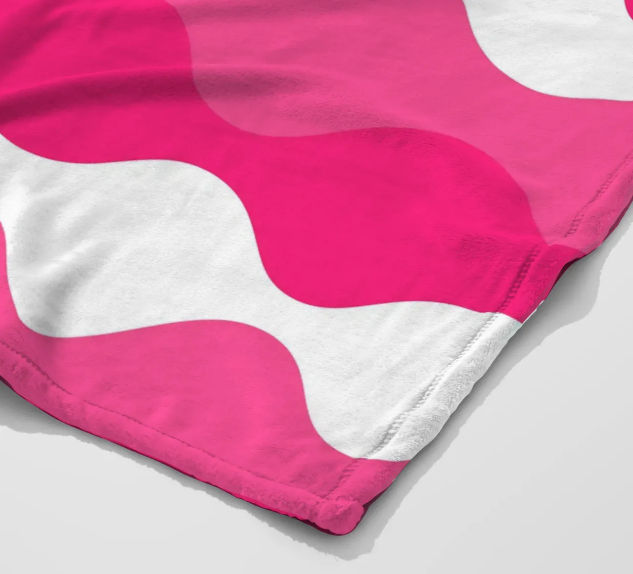 Pink horizontal wavy gradient coperta in pile da baobabprintstore