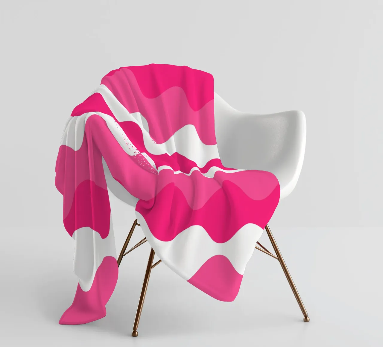 Pink horizontal wavy gradient coperta in pile da baobabprintstore