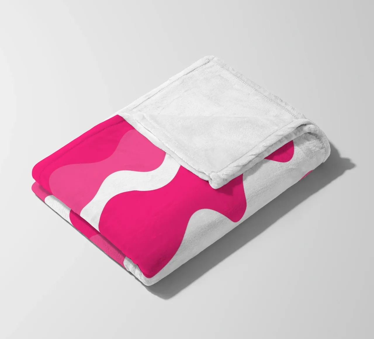 Pink horizontal wavy gradient coperta in pile da baobabprintstore