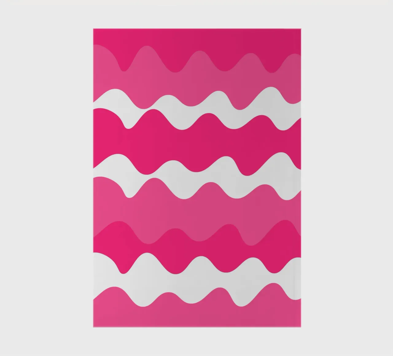 Pink horizontal wavy gradient notebook by baobabprintstore