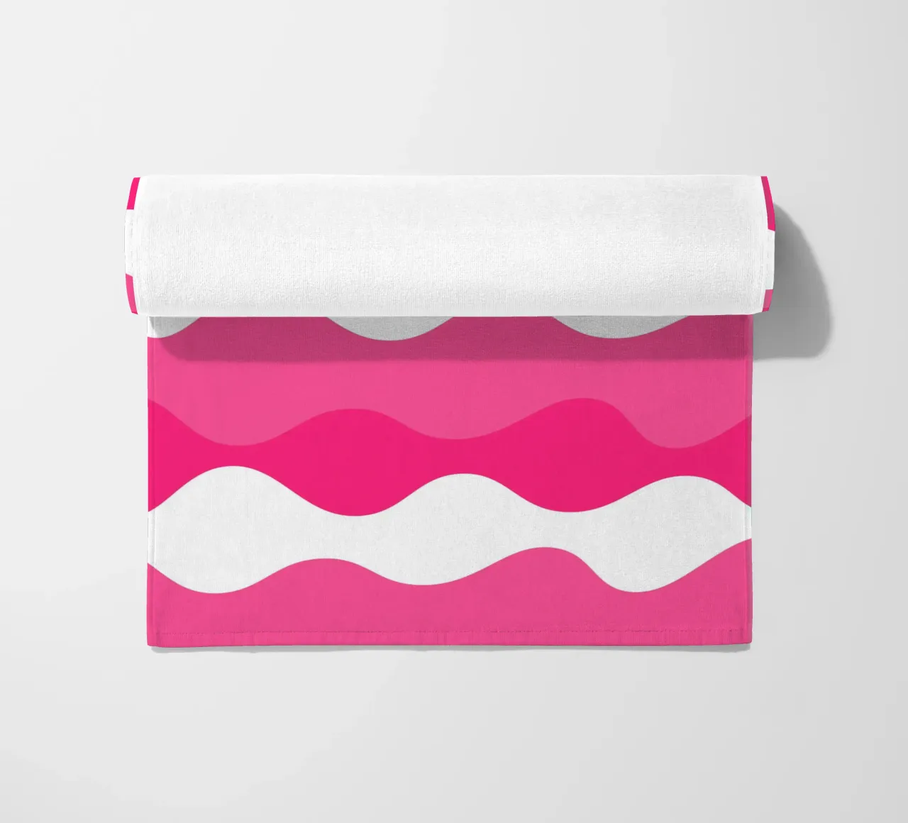 Pink horizontal wavy gradient telo mare da baobabprintstore