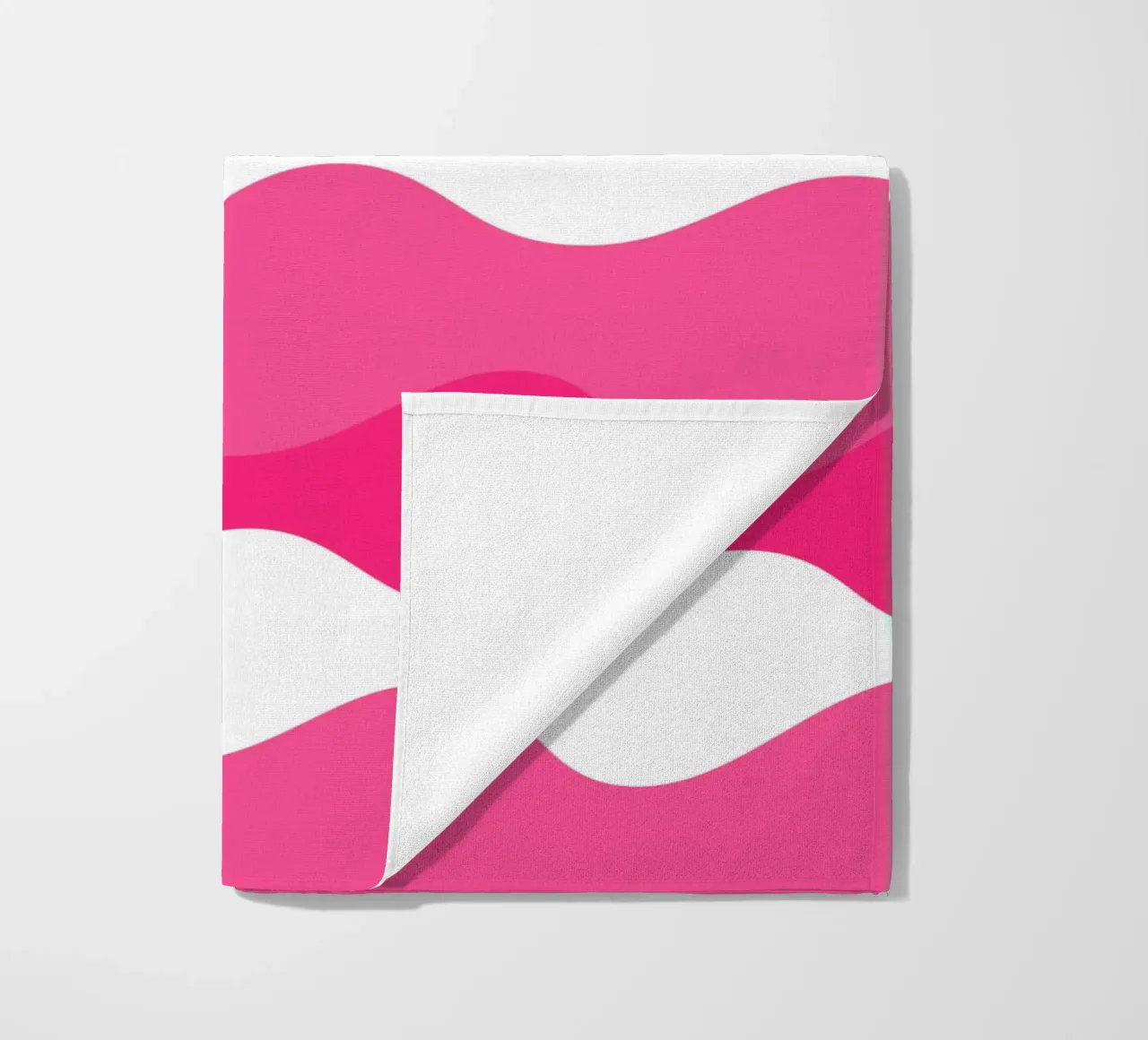 Pink horizontal wavy gradient telo mare da baobabprintstore
