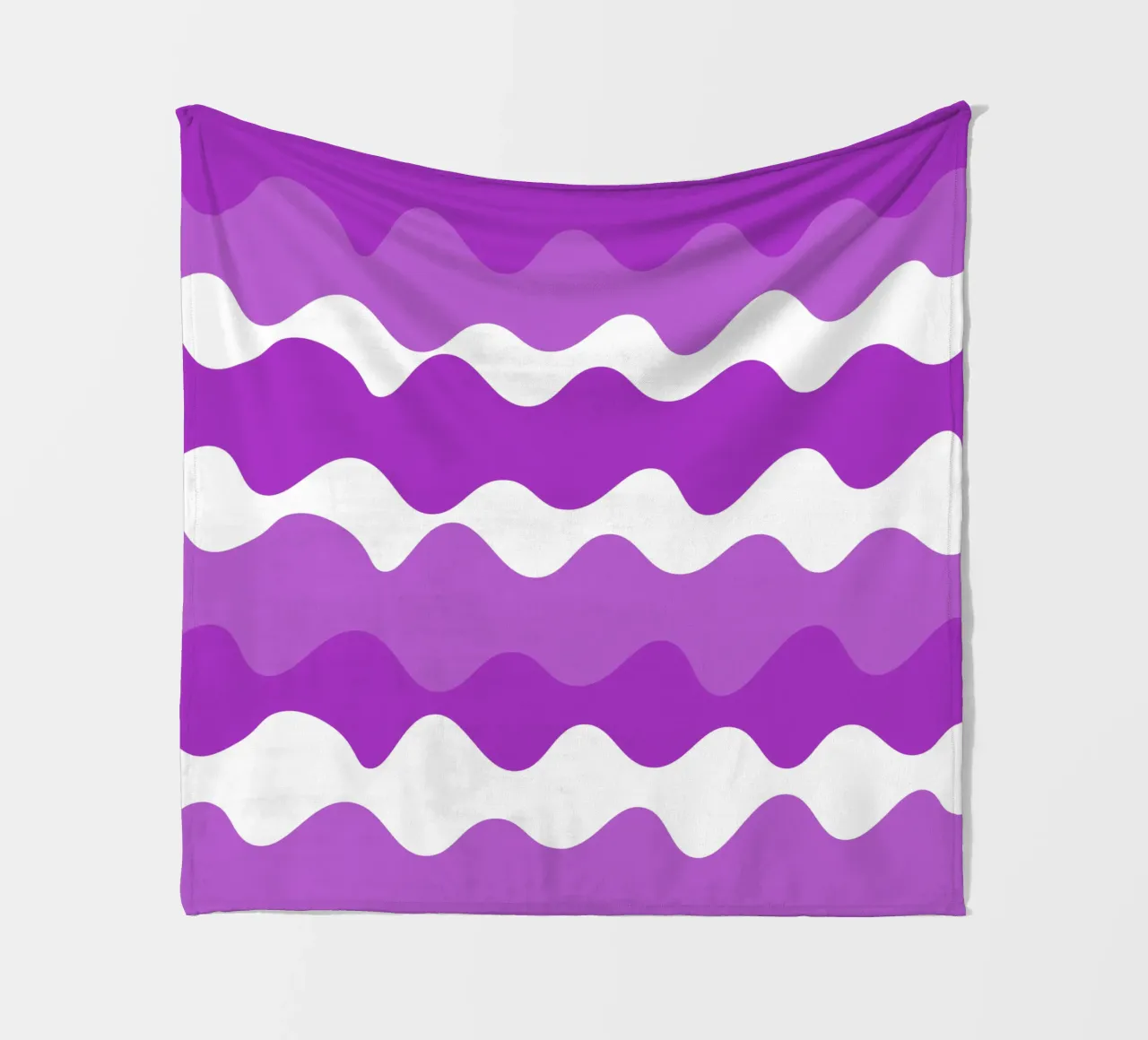 Purple horizontal wavy gradient coperta in pile da baobabprintstore