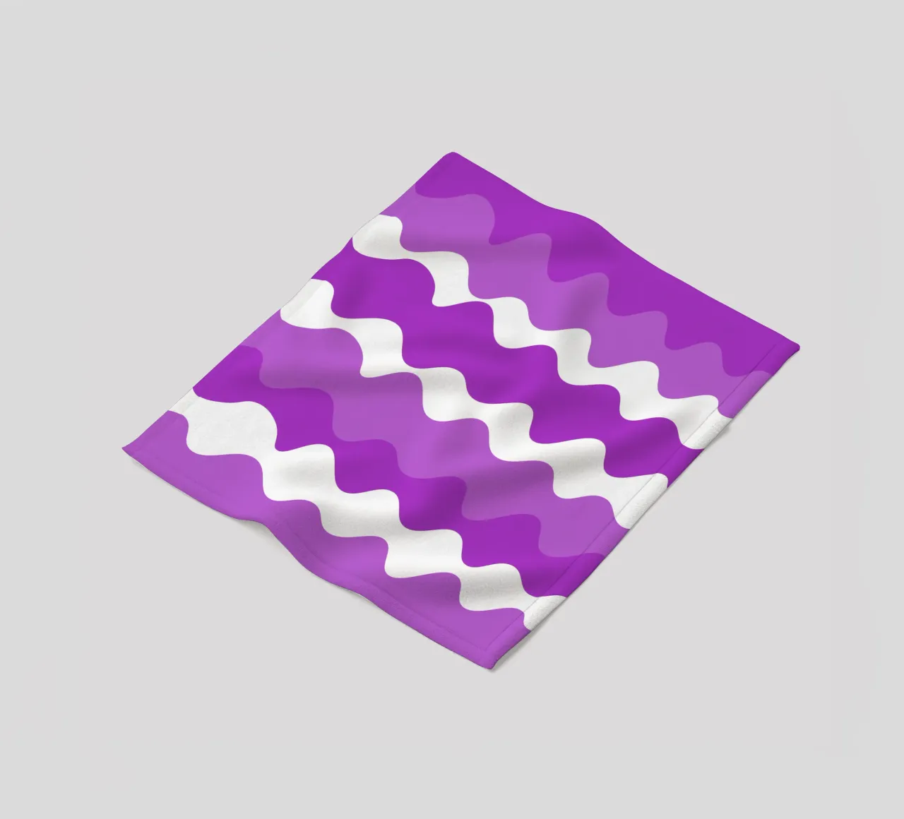 Purple horizontal wavy gradient coperta in pile da baobabprintstore