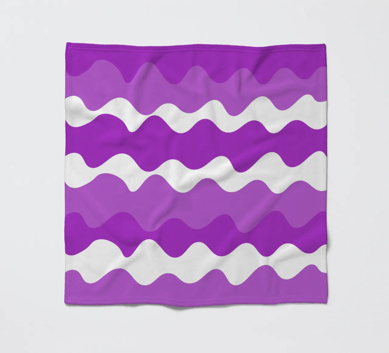 Purple horizontal wavy gradient coperta in pile da baobabprintstore