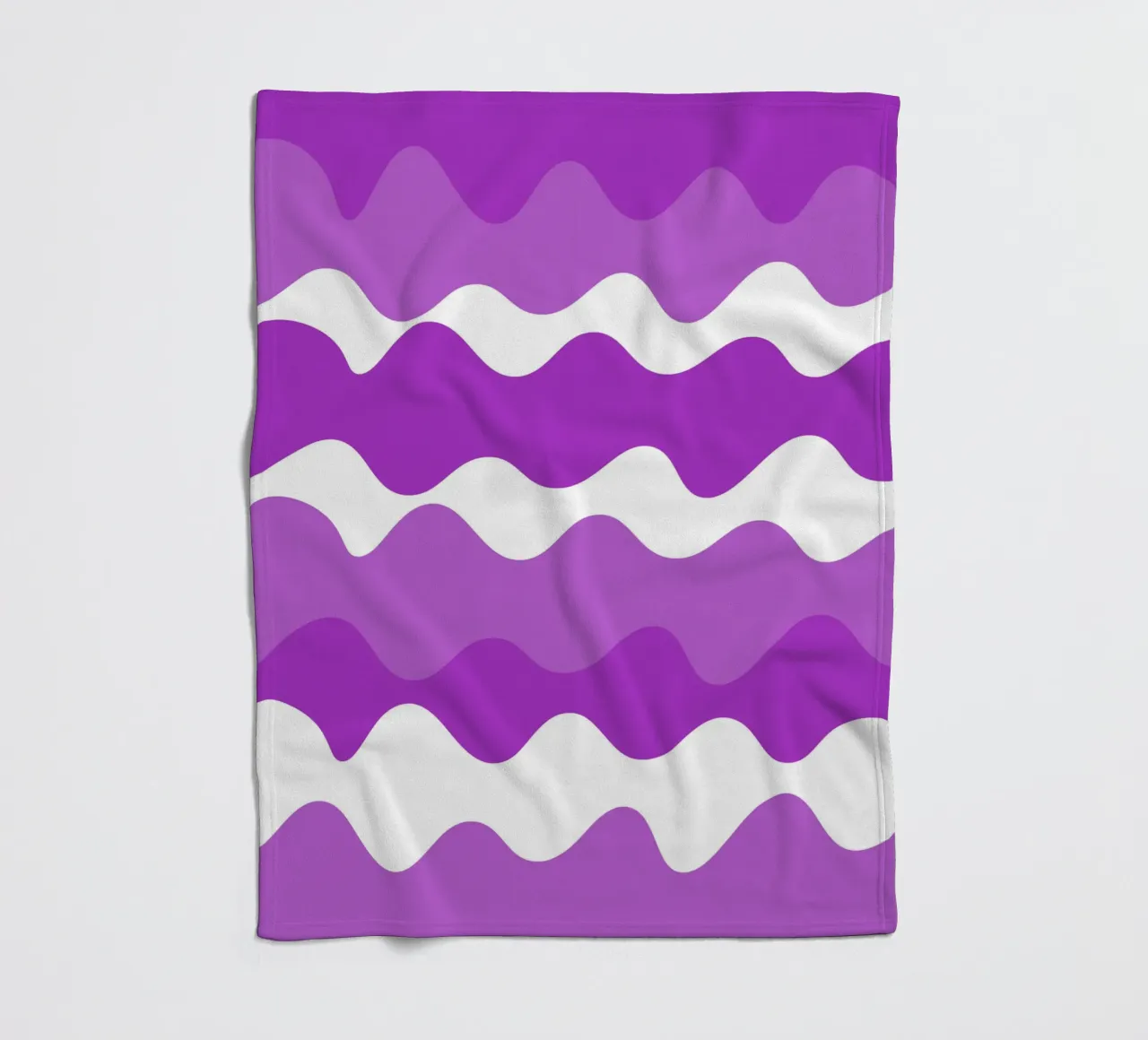 Purple horizontal wavy gradient coperta in pile da baobabprintstore