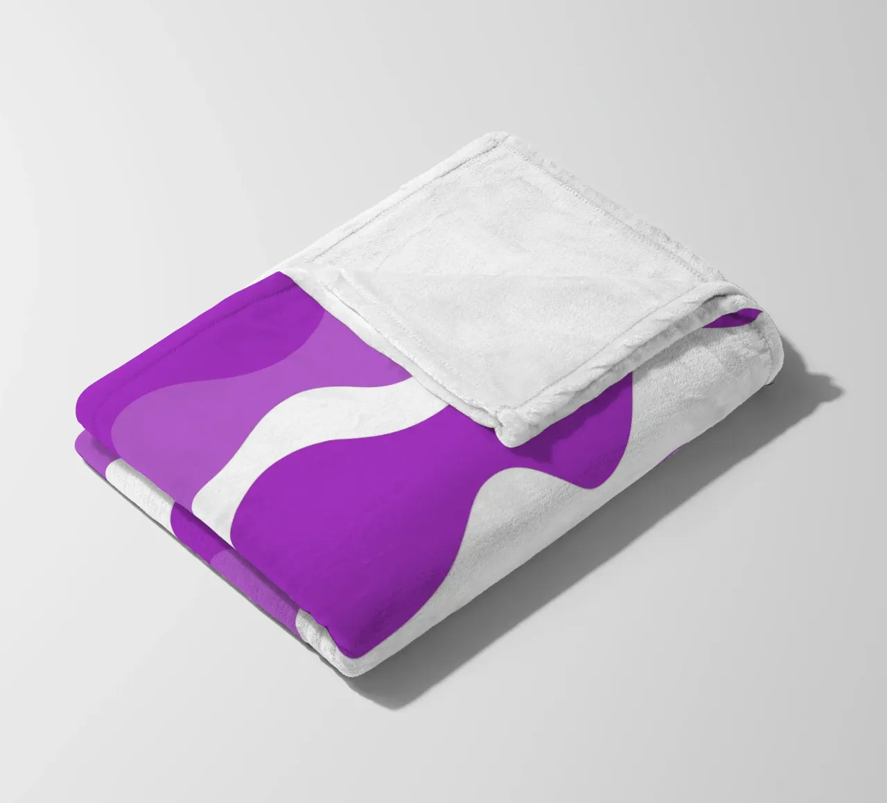 Purple horizontal wavy gradient coperta in pile da baobabprintstore
