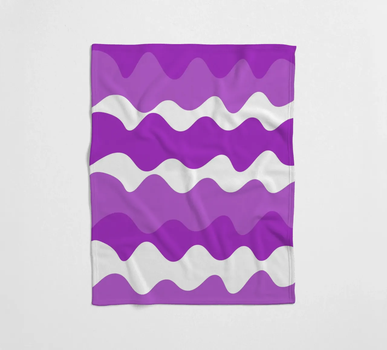 Purple horizontal wavy gradient coperta in pile da baobabprintstore