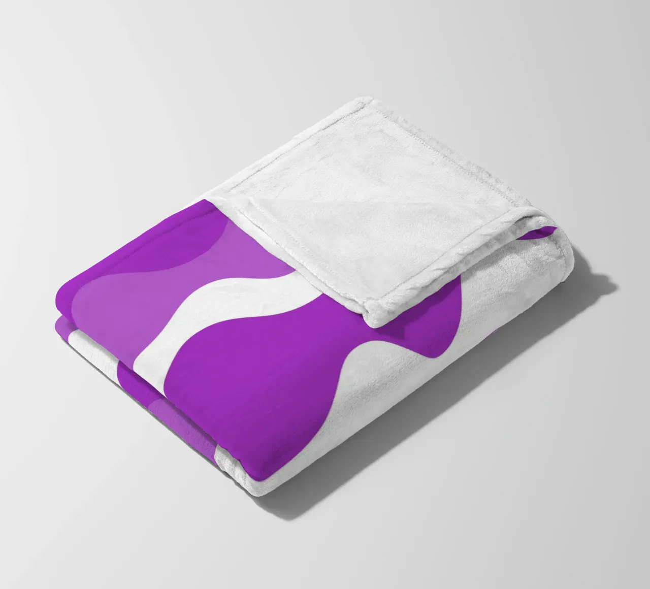 Purple horizontal wavy gradient coperta in pile da baobabprintstore