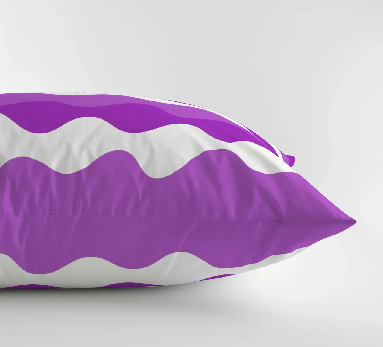 Purple horizontal wavy gradient cuscino da baobabprintstore