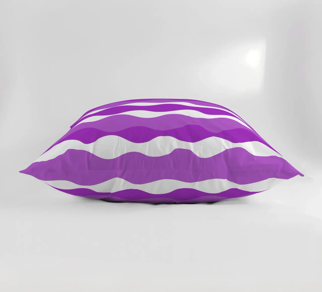 Purple horizontal wavy gradient cuscino da baobabprintstore