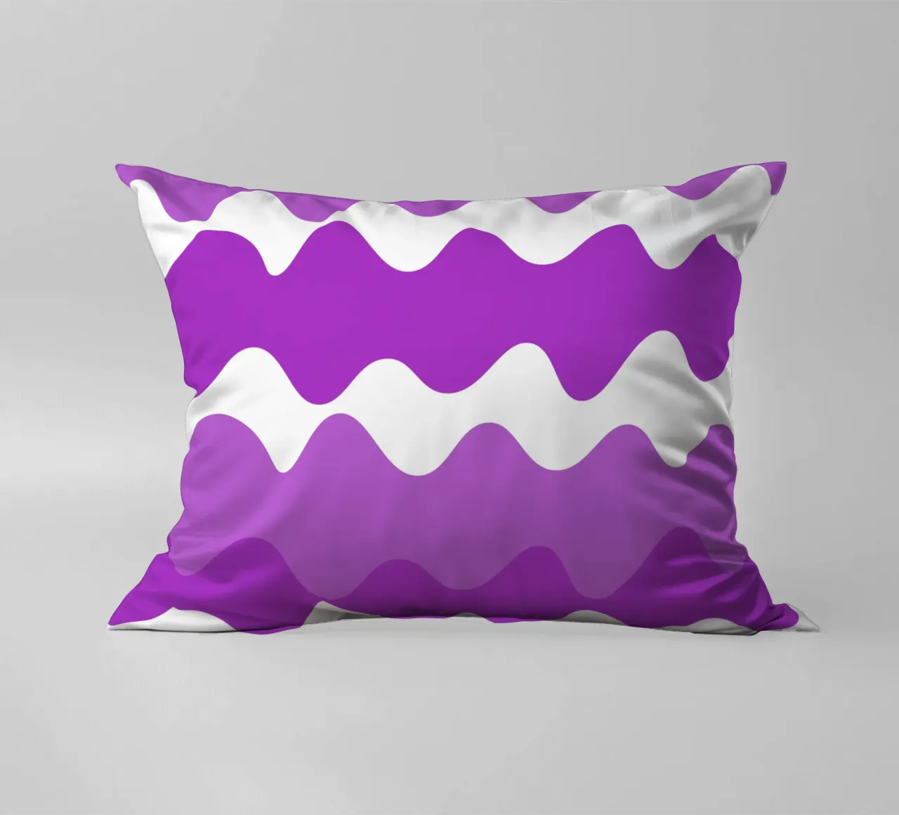 Purple horizontal wavy gradient cuscino da baobabprintstore