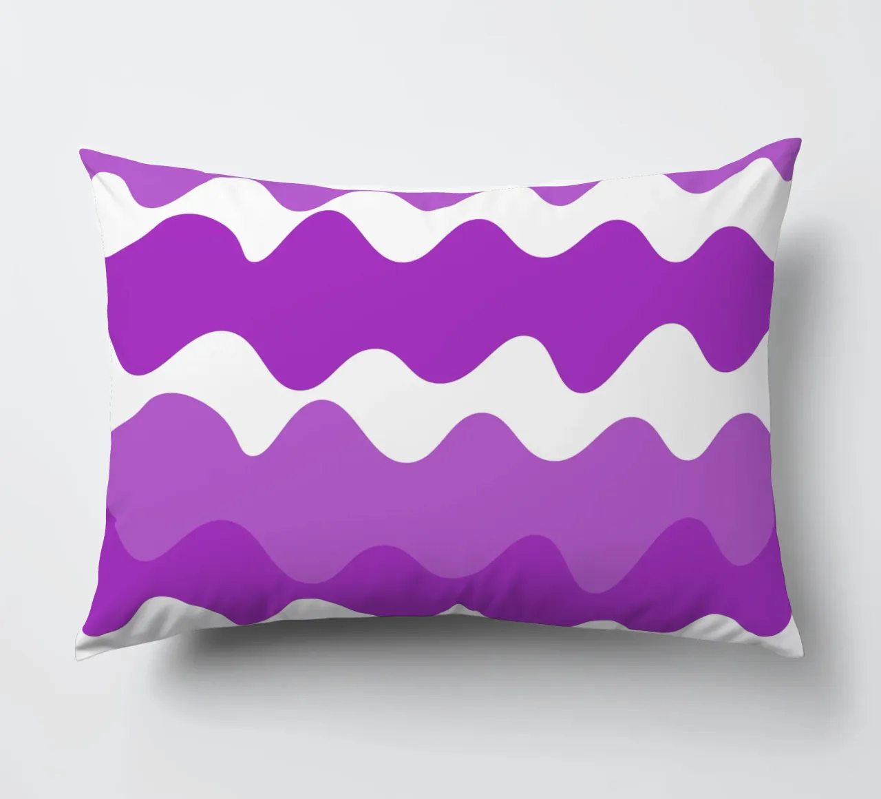 Purple horizontal wavy gradient cuscino da baobabprintstore