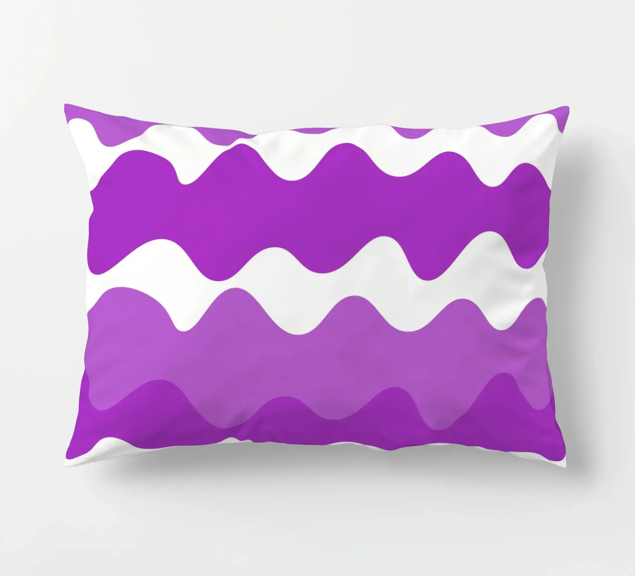 Purple horizontal wavy gradient cuscino da baobabprintstore