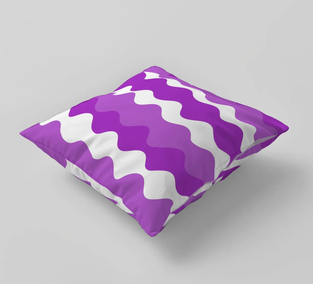 Purple horizontal wavy gradient cuscino da baobabprintstore