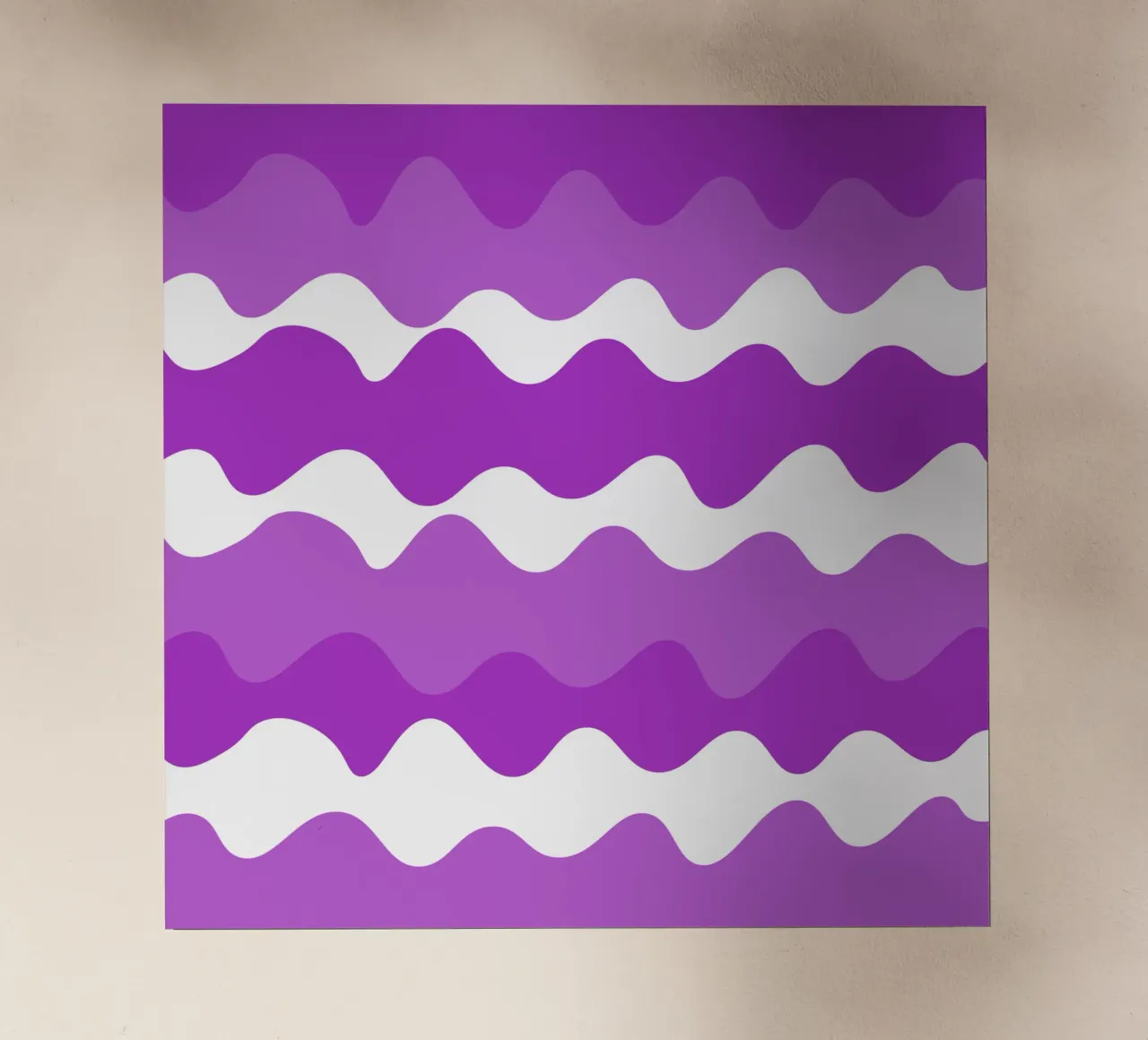 Purple horizontal wavy gradient pellicola backlit da baobabprintstore