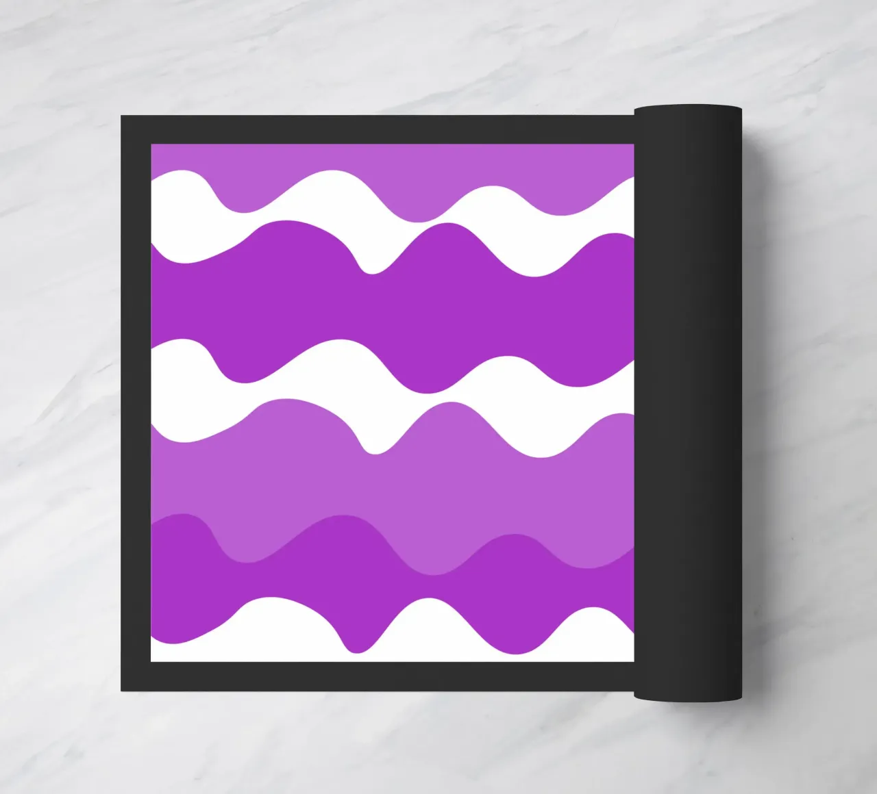 Purple horizontal wavy gradient zerbino da baobabprintstore