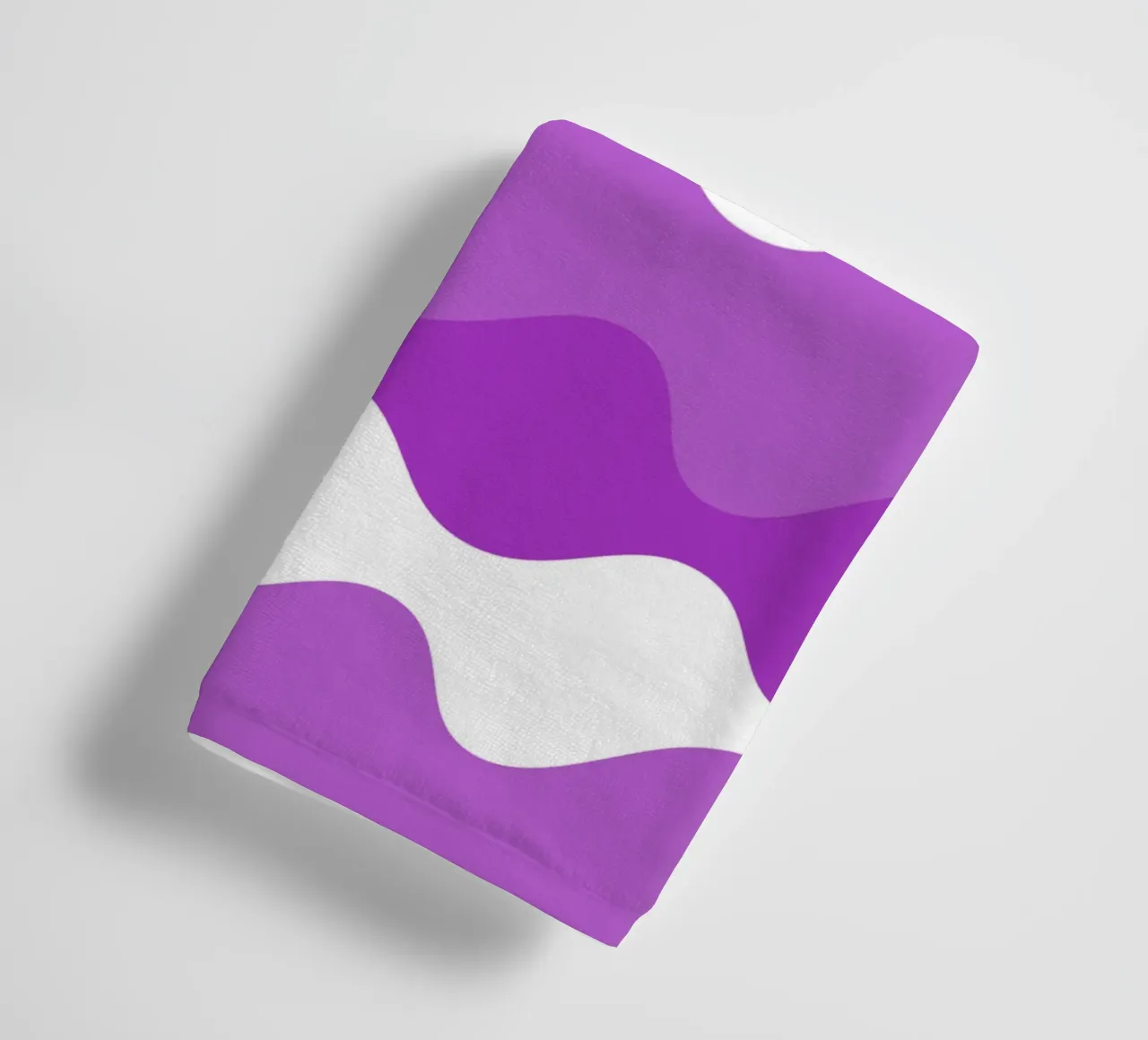 Purple horizontal wavy gradient asciugamano da bagno da baobabprintstore