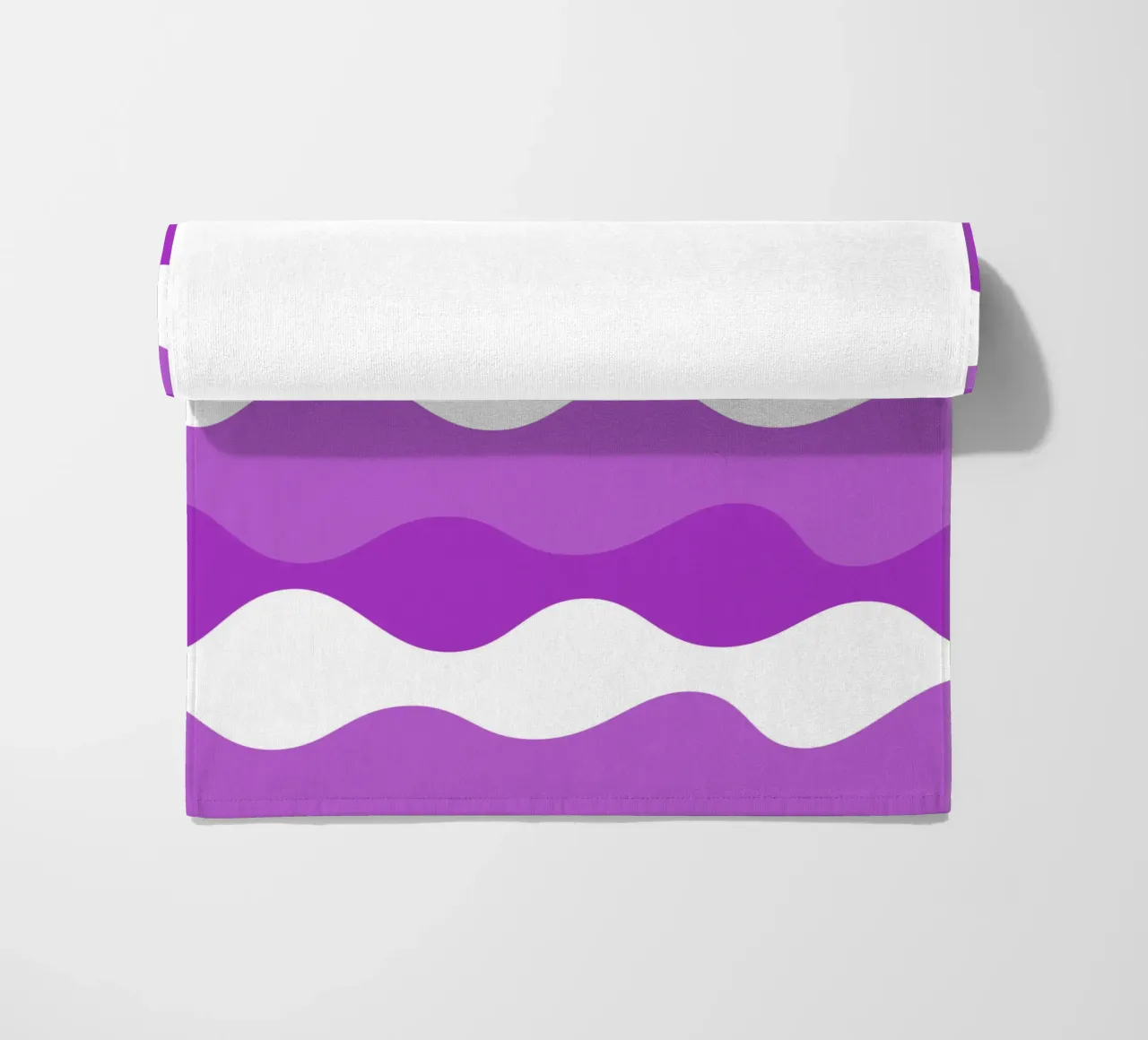 Purple horizontal wavy gradient telo mare da baobabprintstore