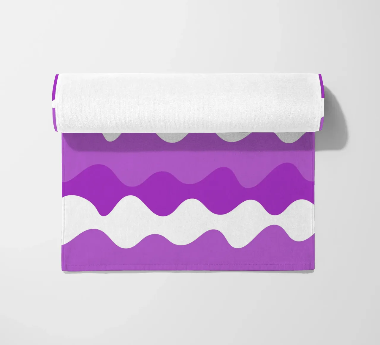 Purple horizontal wavy gradient telo mare da baobabprintstore