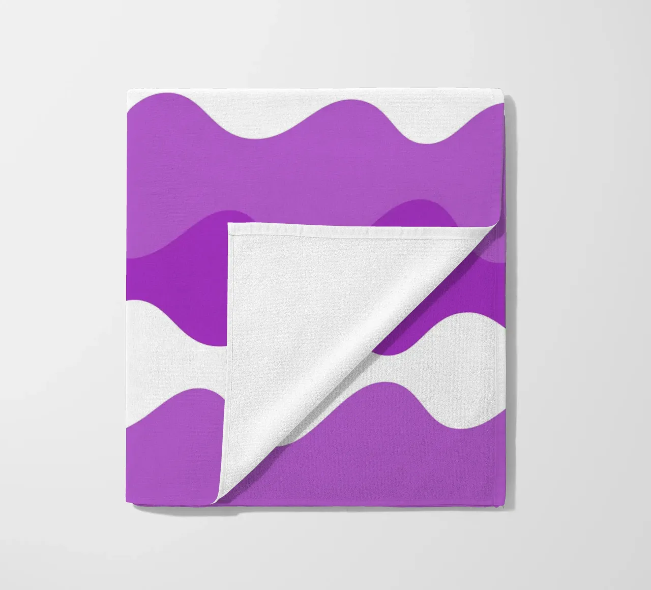 Purple horizontal wavy gradient telo mare da baobabprintstore