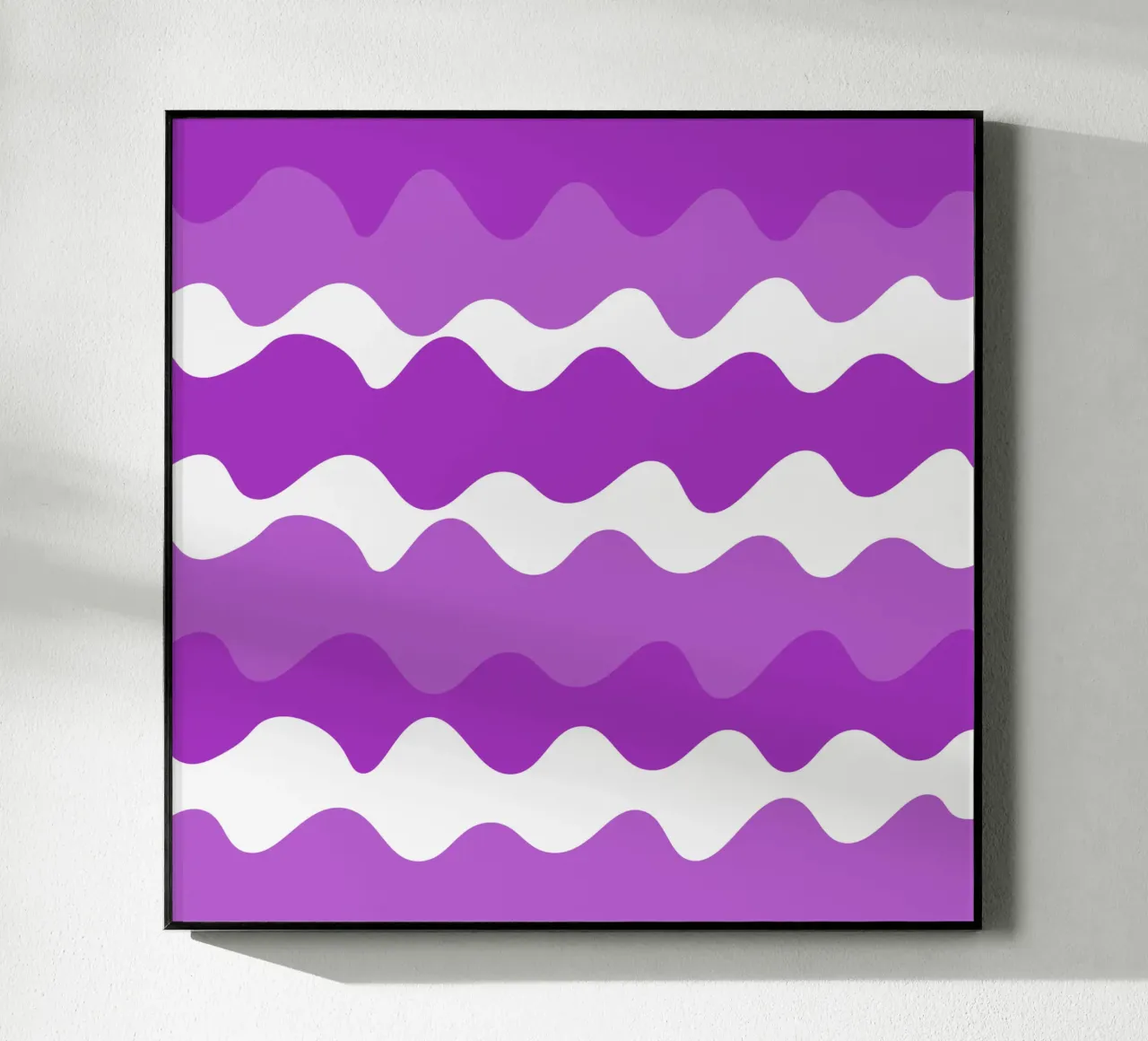 Purple horizontal wavy gradient plexiglass da baobabprintstore