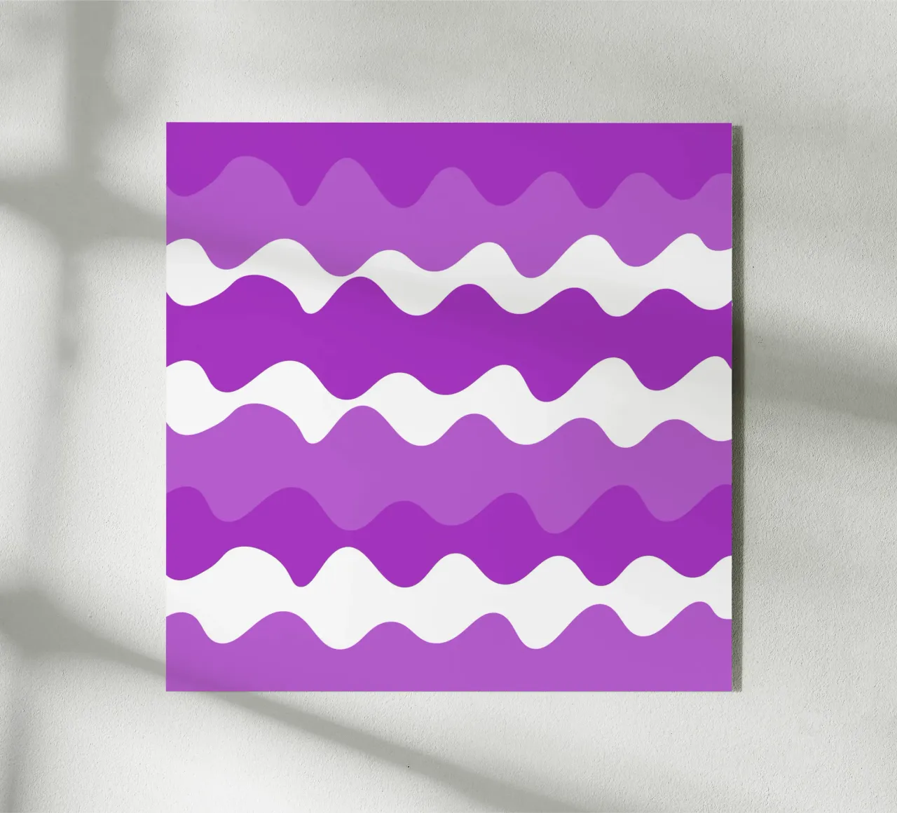 Purple horizontal wavy gradient plexiglass da baobabprintstore