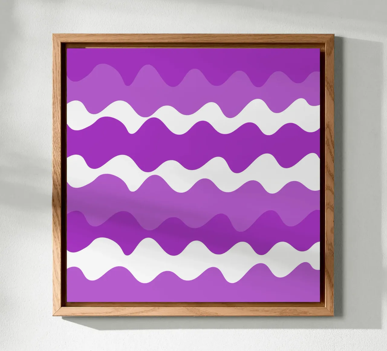 Purple horizontal wavy gradient alluminio dibond da baobabprintstore