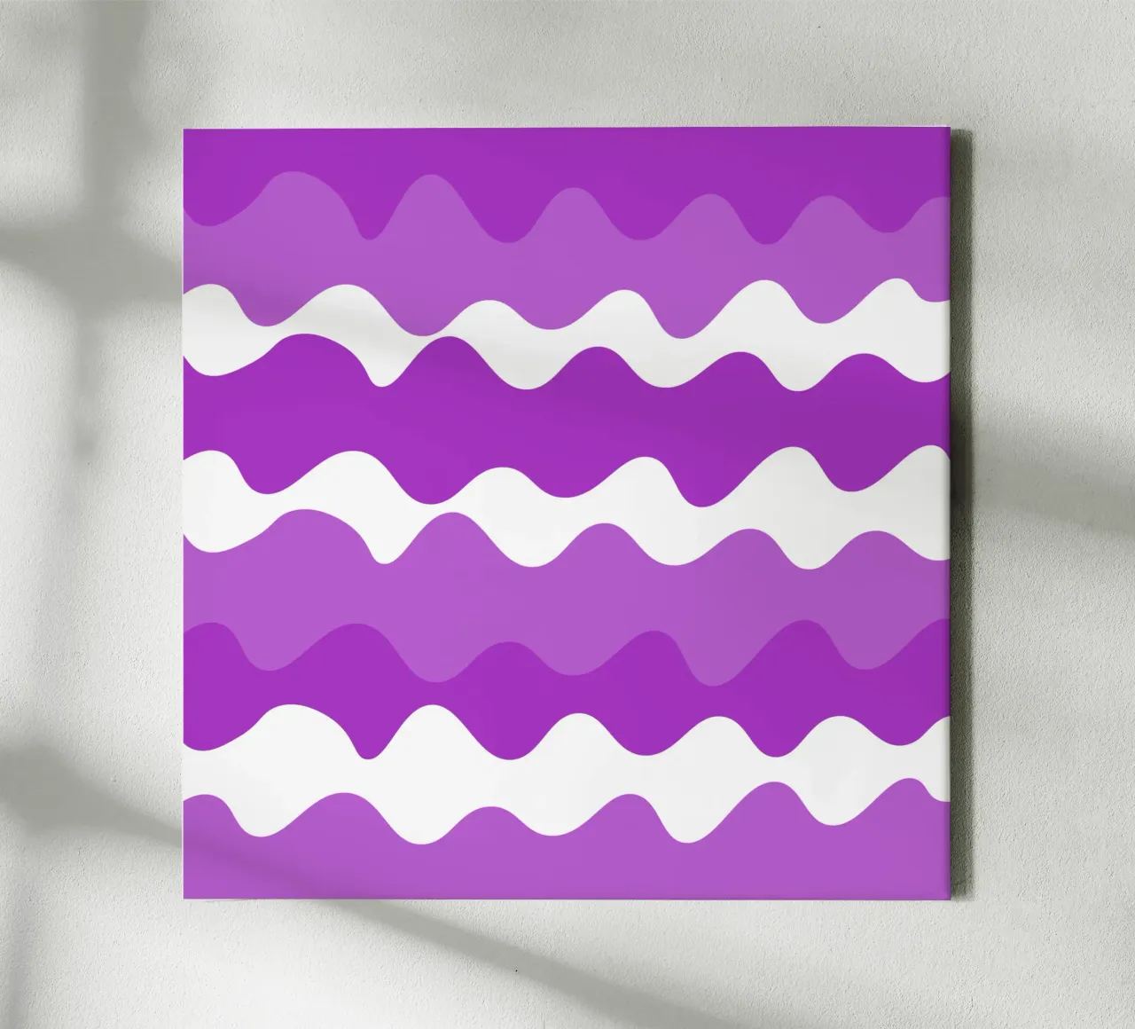 Purple horizontal wavy gradient tela da baobabprintstore