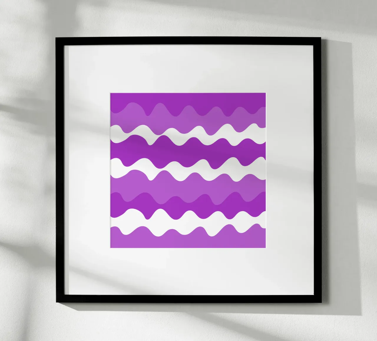 Purple horizontal wavy gradient carta hahnemühle da baobabprintstore