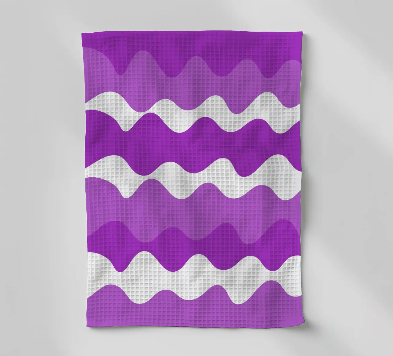 Purple horizontal wavy gradient canovaccio da cucina da baobabprintstore