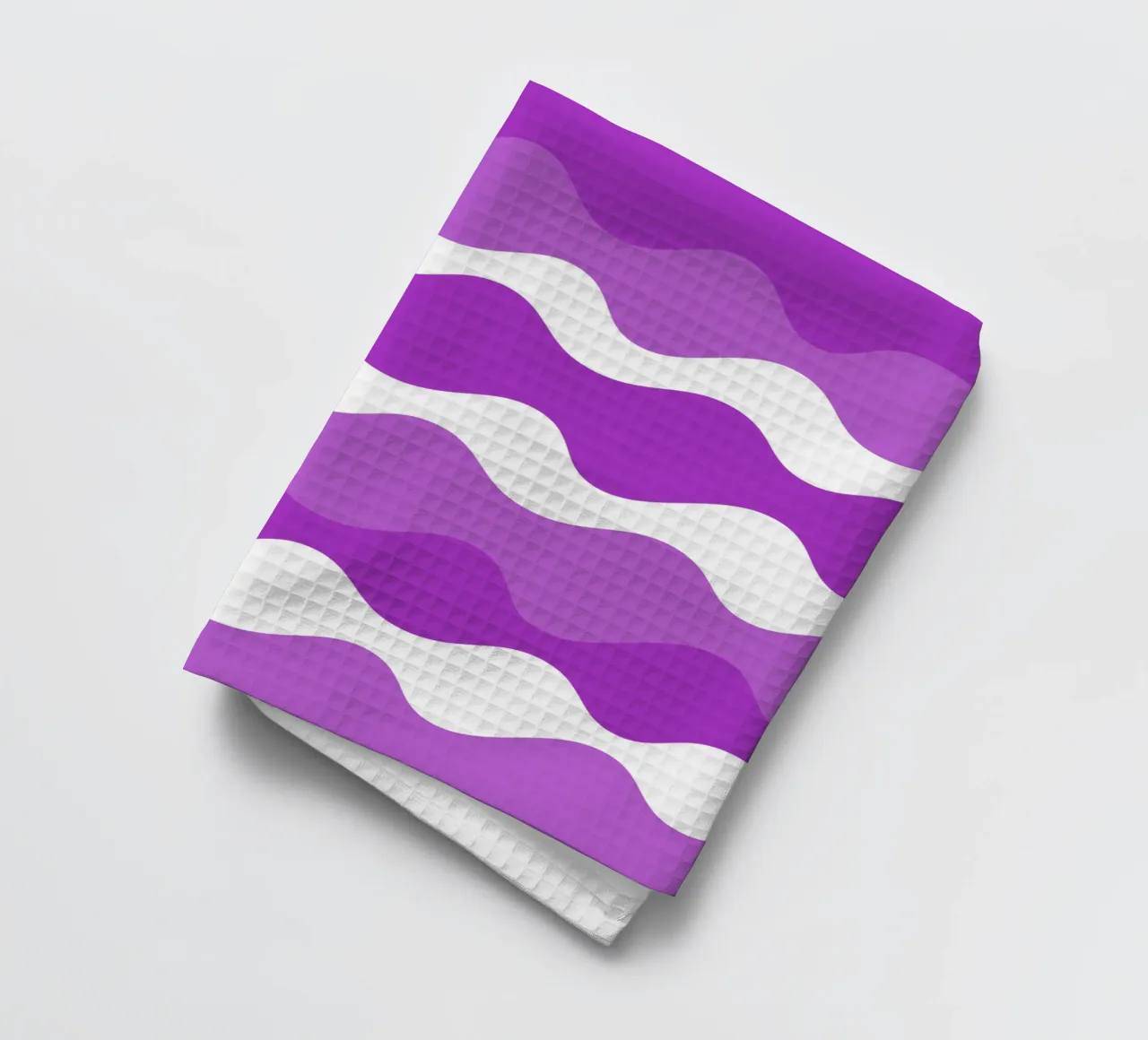 Purple horizontal wavy gradient canovaccio da cucina da baobabprintstore