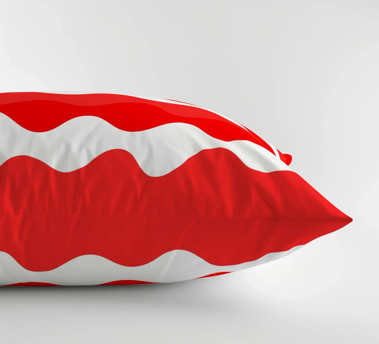 Red horizontal wavy gradient cuscino da baobabprintstore