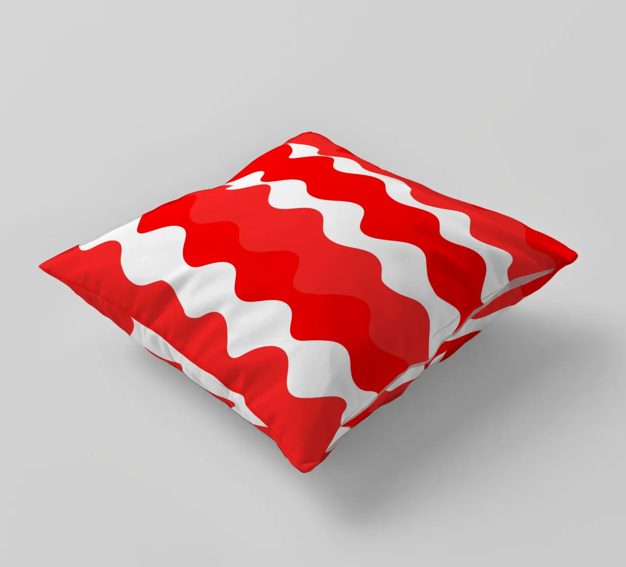 Red horizontal wavy gradient cuscino da baobabprintstore