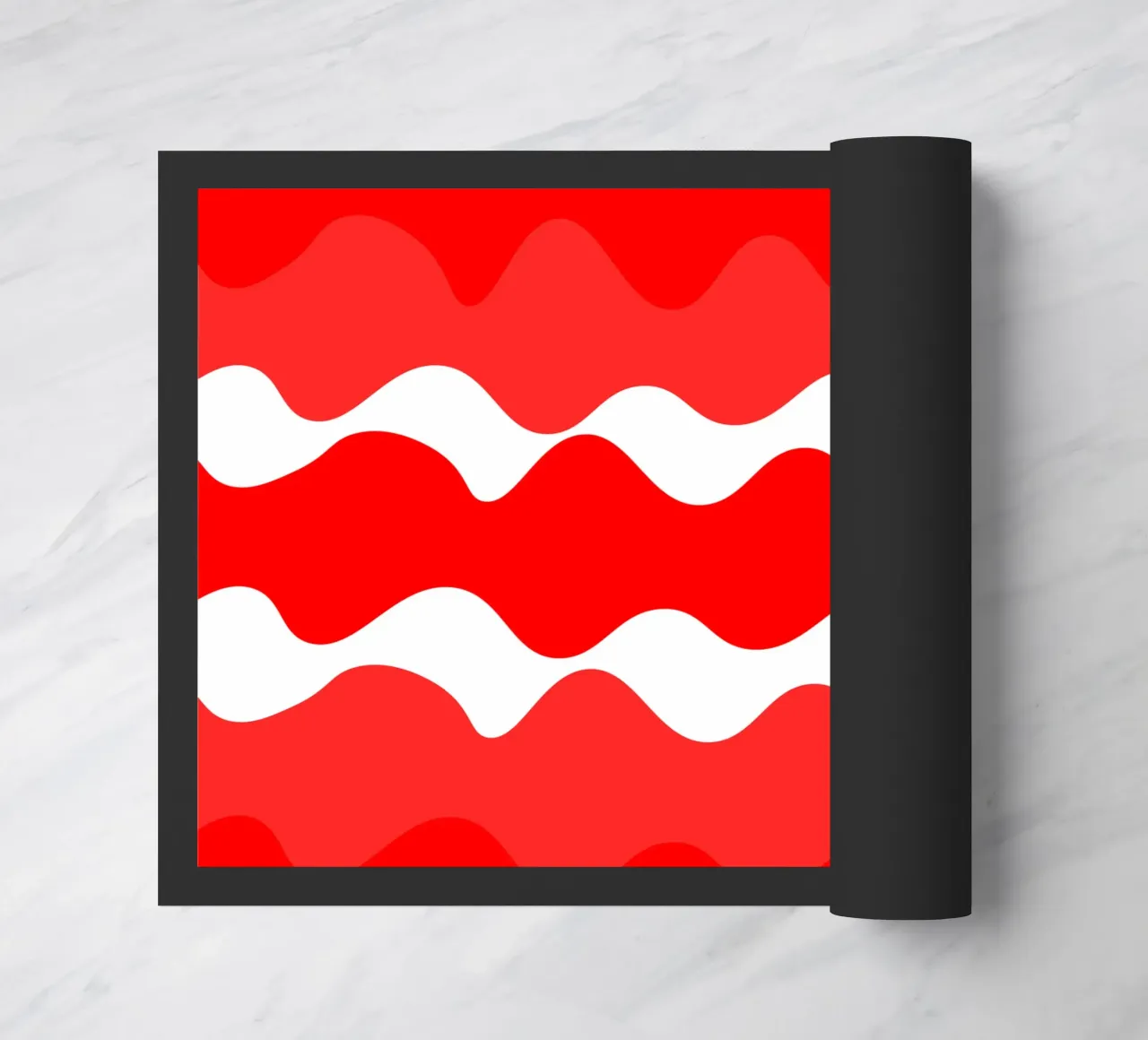 Red horizontal wavy gradient zerbino da baobabprintstore