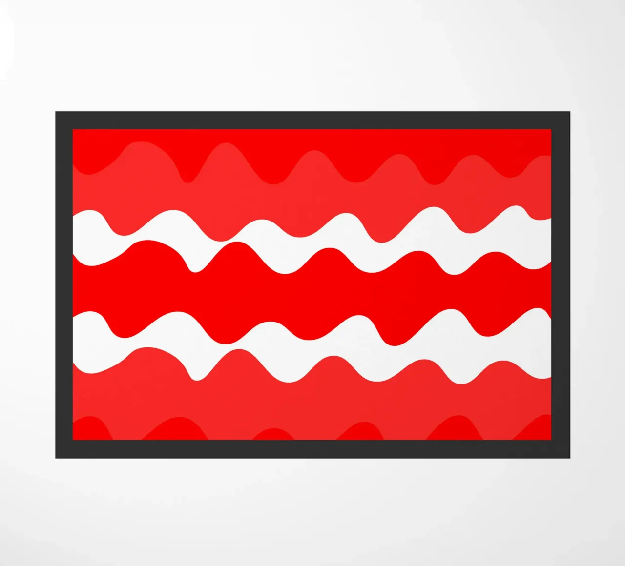 Red horizontal wavy gradient zerbino da baobabprintstore
