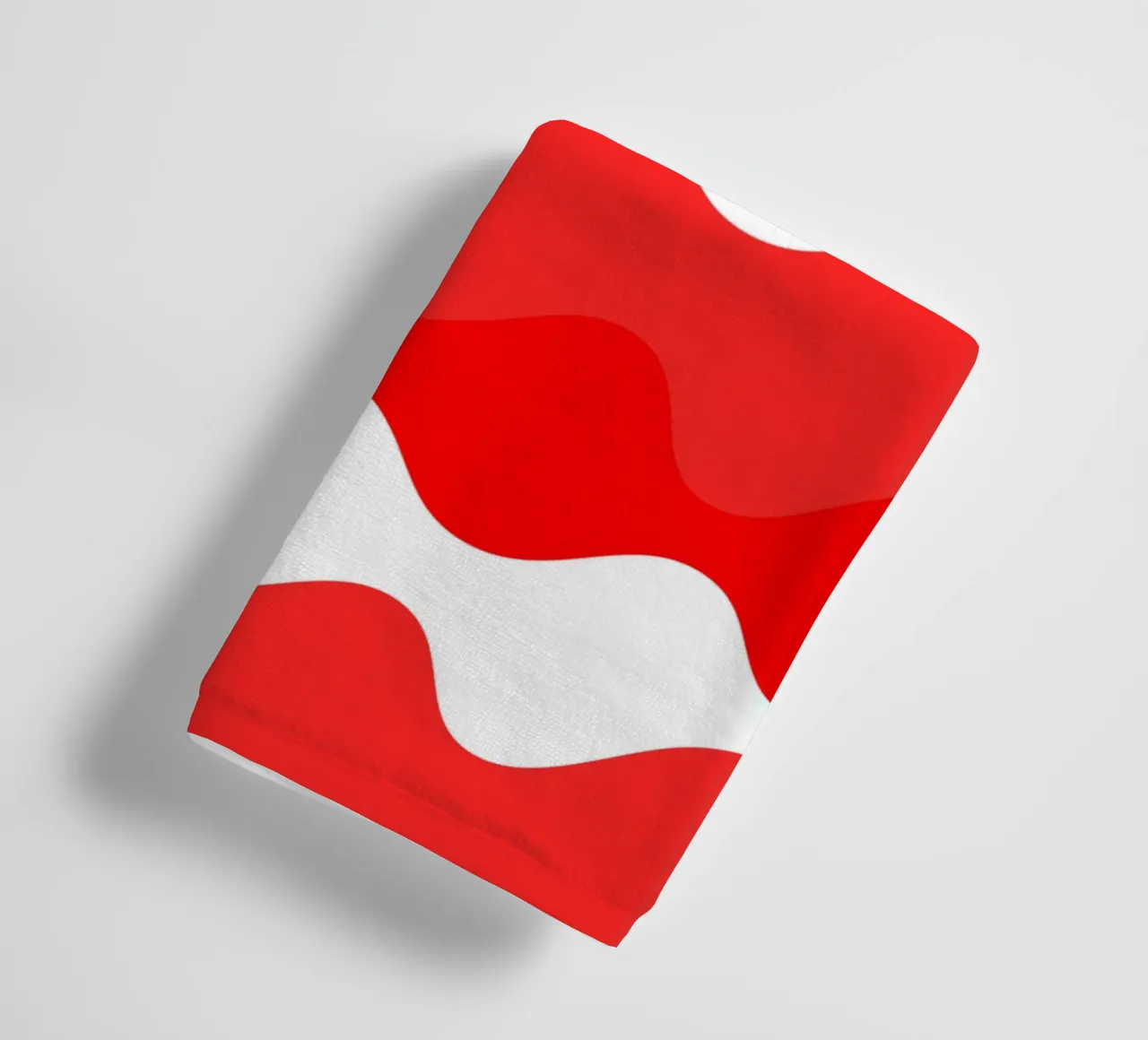 Red horizontal wavy gradient asciugamano da bagno da baobabprintstore