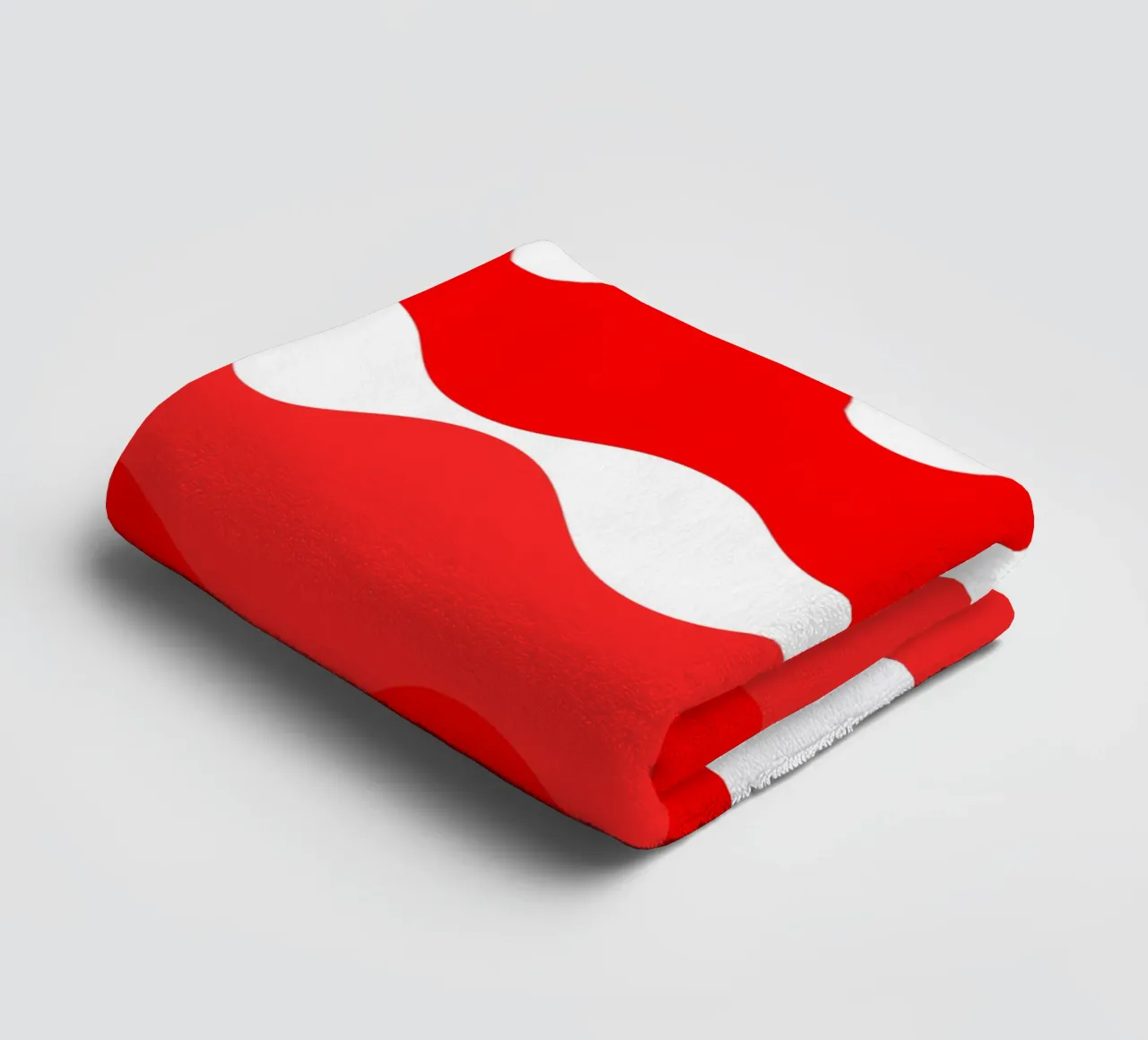 Red horizontal wavy gradient asciugamano da bagno da baobabprintstore